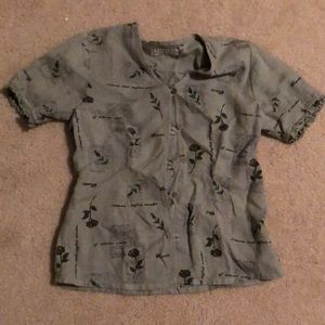 Green button up shirt size M